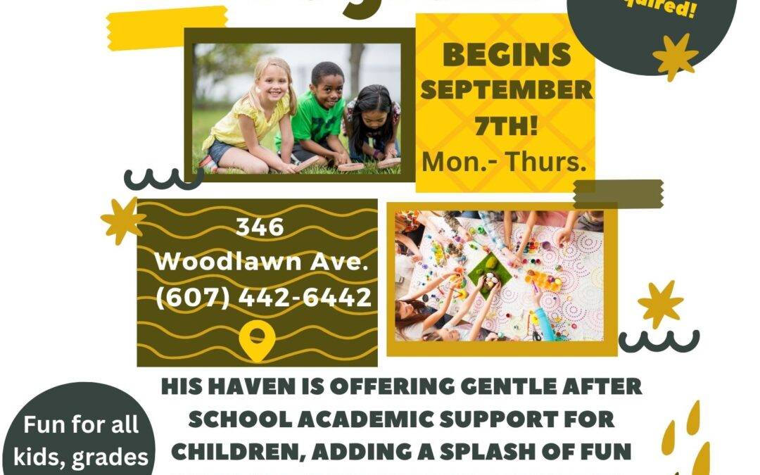 Children enjoying activities at the His Haven After School Drop-In Program 2023